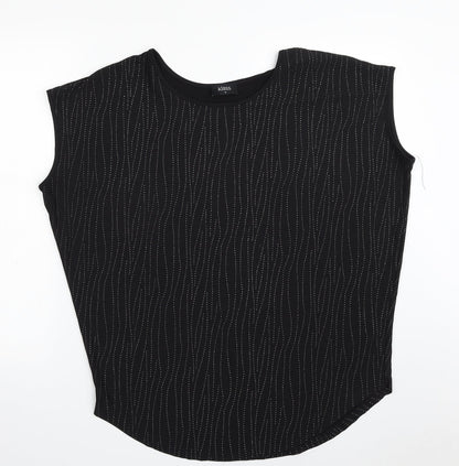 Womens UK Size M Klass Black Basic Blouse