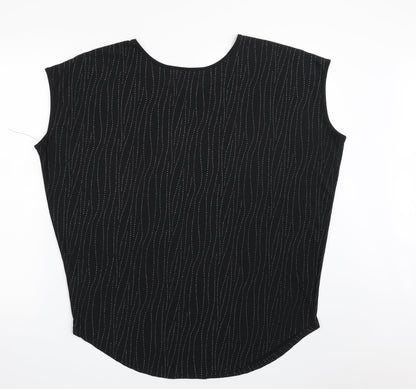 Womens UK Size M Klass Black Basic Blouse