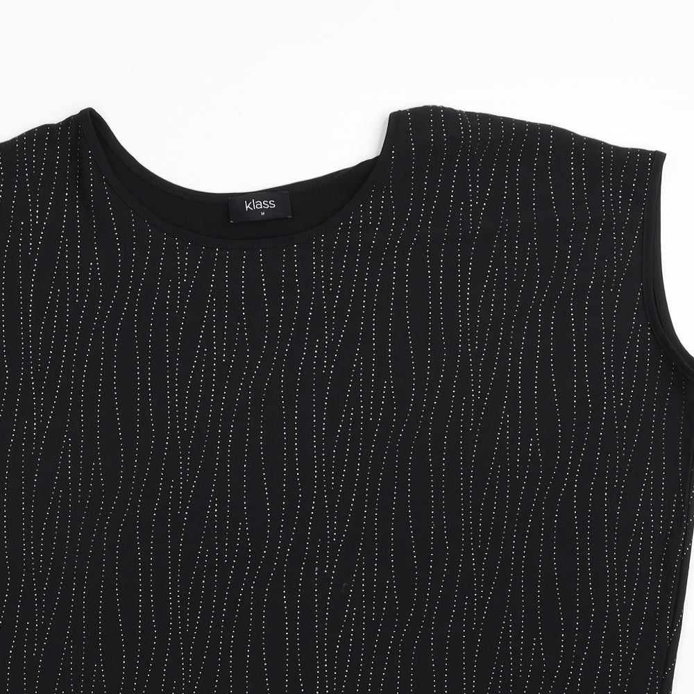 Womens UK Size M Klass Black Basic Blouse