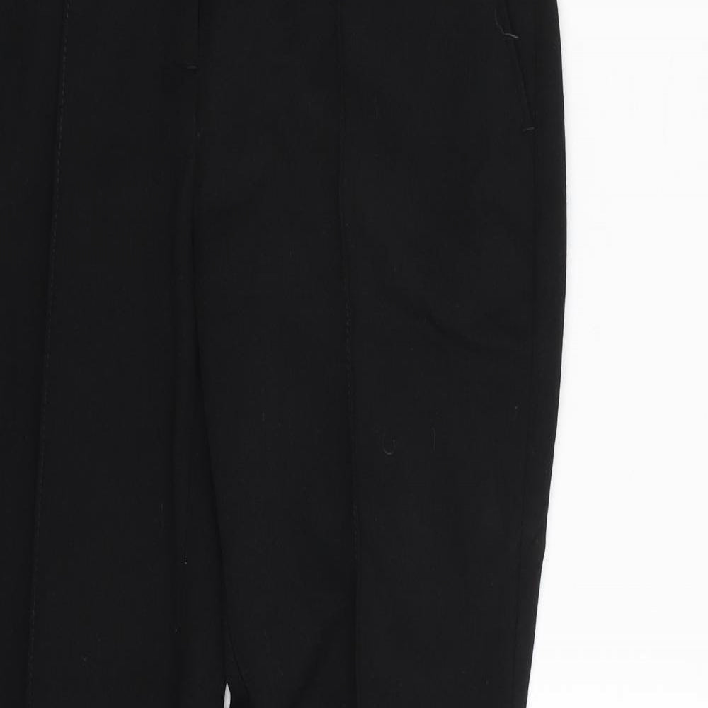 F&F Womens Black  Polyester Trousers  Size 6 L30 in Regular Zip