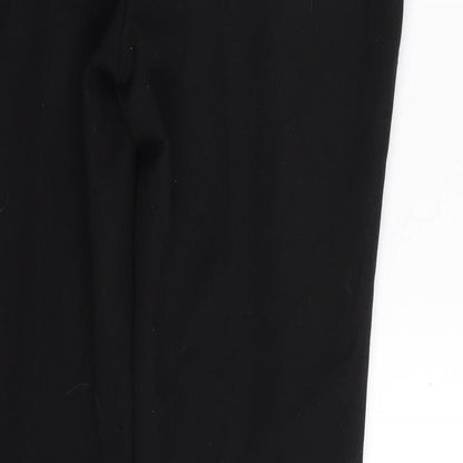 F&F Womens Black  Polyester Trousers  Size 6 L30 in Regular Zip