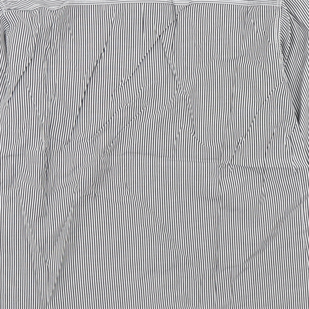 Selected Homme Mens Multicoloured Striped Cotton  Button-Up Size M Collared Button