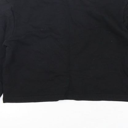 Candy Couture Girls Black  Cotton Pullover Sweatshirt Size 12-13 Years  Pullover - Cropped