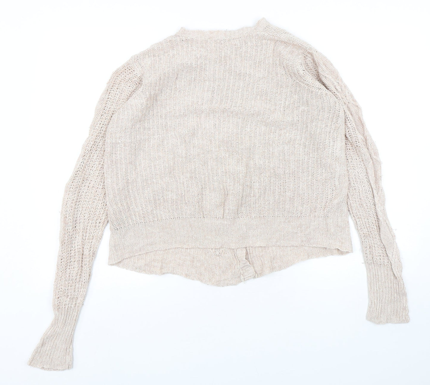 Womens UK Size 16 Debenhams Beige Cardigan Jumper