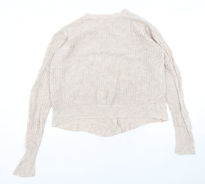 Womens UK Size 16 Debenhams Beige Cardigan Jumper