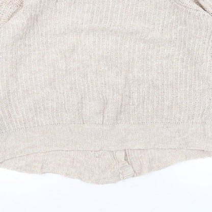 Womens UK Size 16 Debenhams Beige Cardigan Jumper