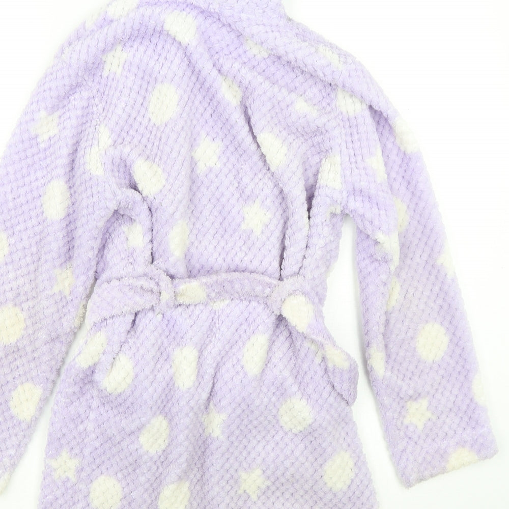 John Lewis  Girls Purple Geometric Polyester  Gown Size 10 Years