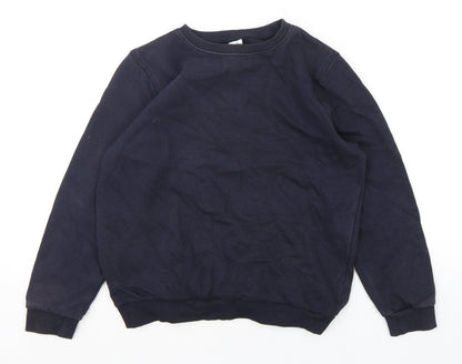 F&F Boys Blue  Cotton Pullover Sweatshirt Size 9-10 Years  Pullover