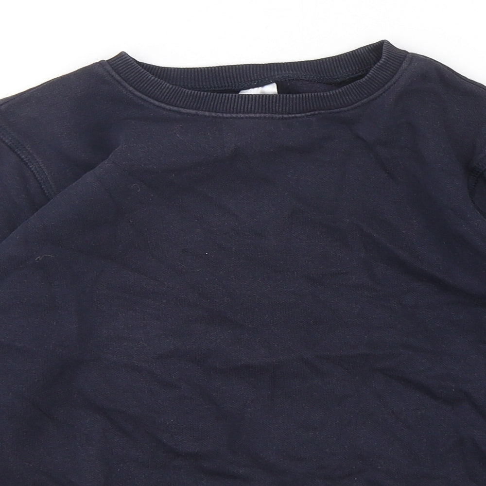 F&F Boys Blue  Cotton Pullover Sweatshirt Size 9-10 Years  Pullover