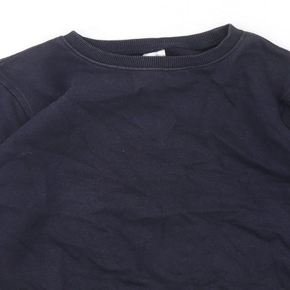 F&F Boys Blue  Cotton Pullover Sweatshirt Size 9-10 Years  Pullover