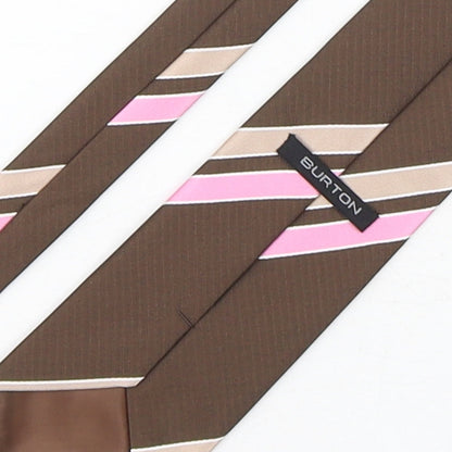 Mens Burton Multicoloured Striped  Pointed Tie