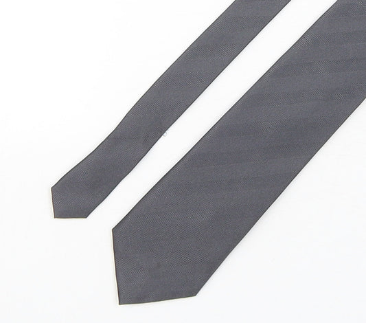 Marks and Spencer Mens Grey  Polyester Pointed Tie One Size