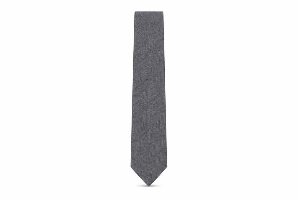 Mens Marks and Spencer Grey No Pattern  Pointed Tie