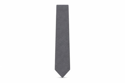 Mens Marks and Spencer Grey No Pattern  Pointed Tie