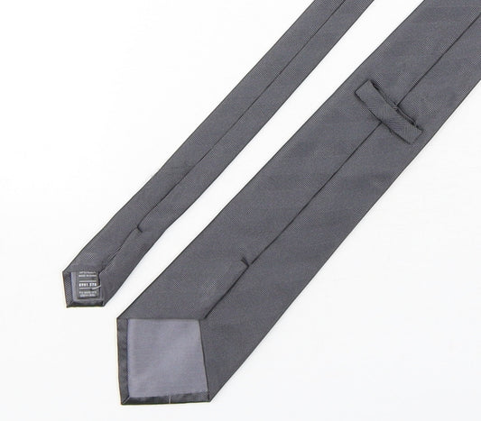 Marks and Spencer Mens Grey  Polyester Pointed Tie One Size