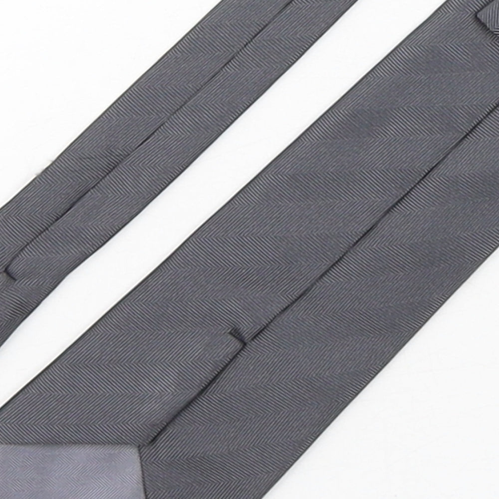 Marks and Spencer Mens Grey  Polyester Pointed Tie One Size
