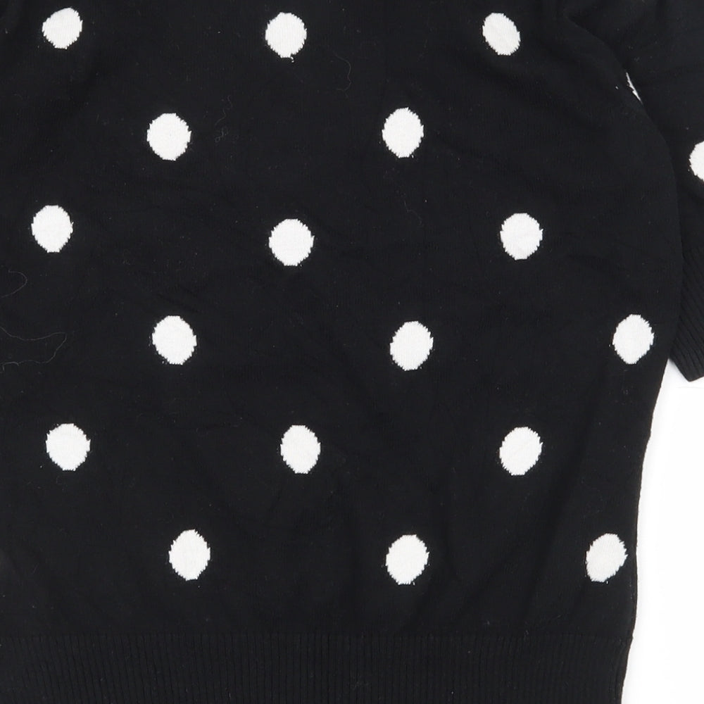 Womens UK Size 10 Red Herring Black Pullover Jumper