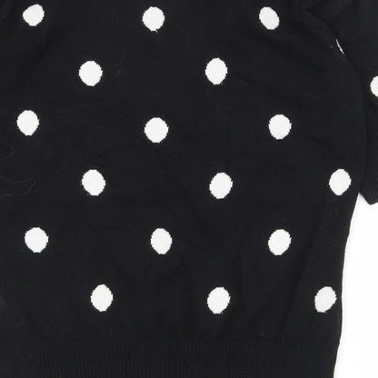 Womens UK Size 10 Red Herring Black Pullover Jumper