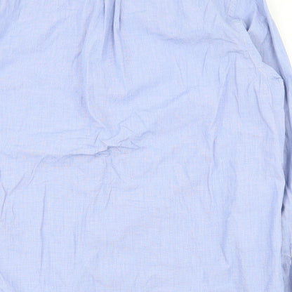 Mens UK Size XL Label of Graded Goods Blue  Button-Up Long Sleeve Casual Shirt