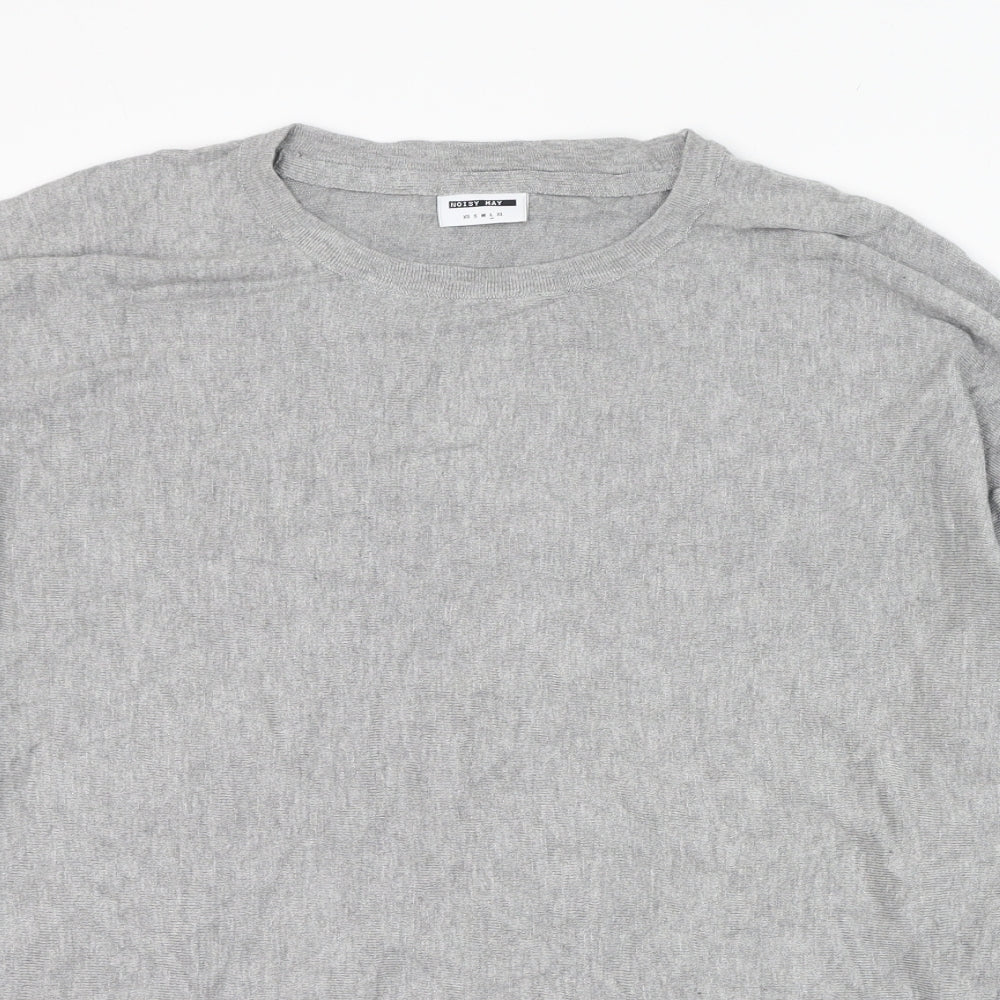 Womens UK Size L Noisy may Grey Pullover Jumper