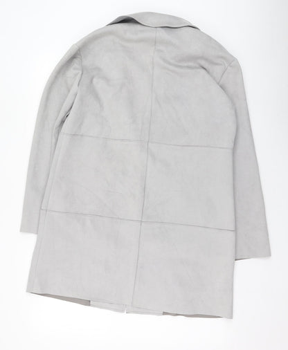 Primark Womens Grey   Overcoat Coat Size 12  Button