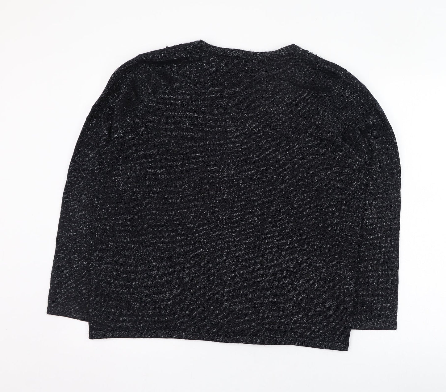 Womens UK Size M BM Black Cardigan Jumper