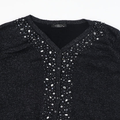 Womens UK Size M BM Black Cardigan Jumper