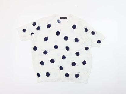 Womens UK Size 14 Marks and Spencer White Pullover Jumper