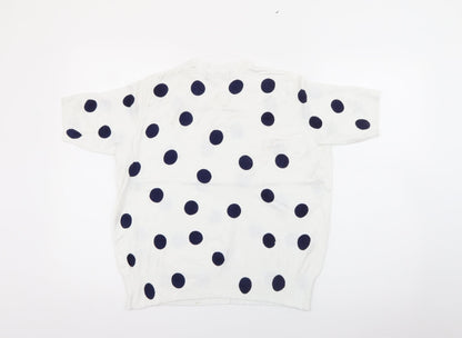 Womens UK Size 14 Marks and Spencer White Pullover Jumper