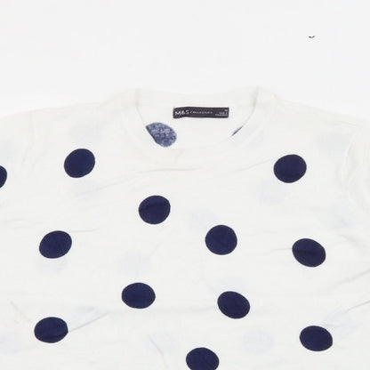 Womens UK Size 14 Marks and Spencer White Pullover Jumper