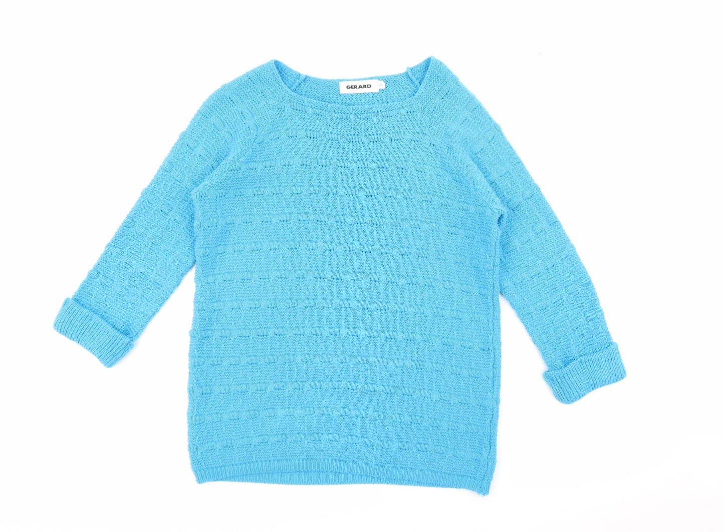 Ge5rard Womens Blue Round Neck  Acrylic Pullover Jumper Size S