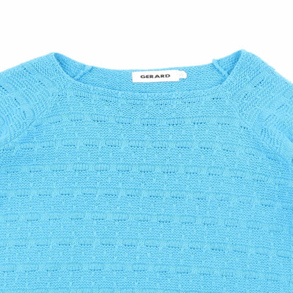 Ge5rard Womens Blue Round Neck  Acrylic Pullover Jumper Size S