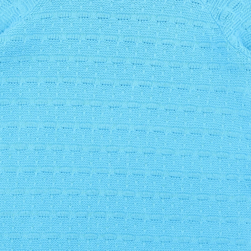 Ge5rard Womens Blue Round Neck  Acrylic Pullover Jumper Size S