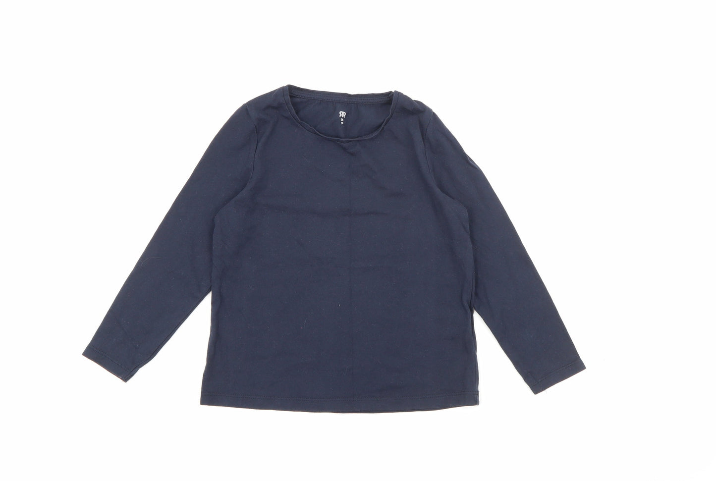 RTR Girls Blue  Cotton Basic T-Shirt Size 5 Years Crew Neck