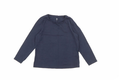 RTR Girls Blue  Cotton Basic T-Shirt Size 5 Years Crew Neck