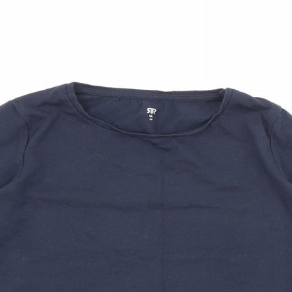 RTR Girls Blue  Cotton Basic T-Shirt Size 5 Years Crew Neck