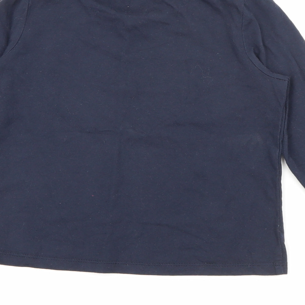 RTR Girls Blue  Cotton Basic T-Shirt Size 5 Years Crew Neck
