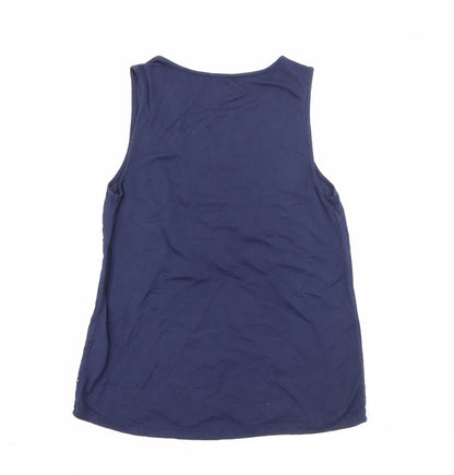 Womens UK Size S United Colors of Benetton Blue Camisole Tank