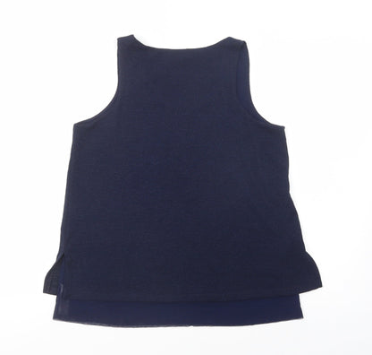 Womens UK Size M Dunnes Stores Blue Basic Tank