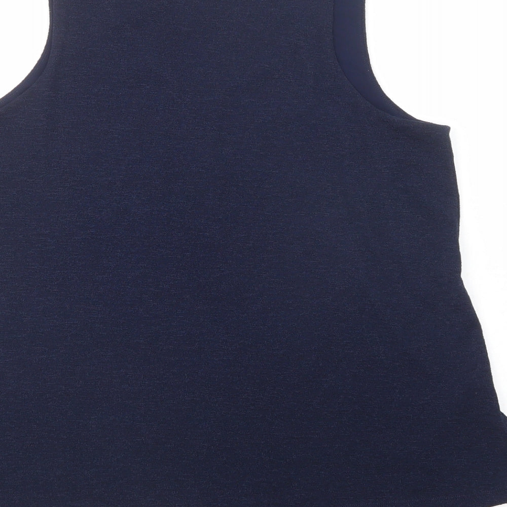 Womens UK Size M Dunnes Stores Blue Basic Tank