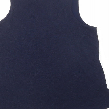 Womens UK Size M Dunnes Stores Blue Basic Tank