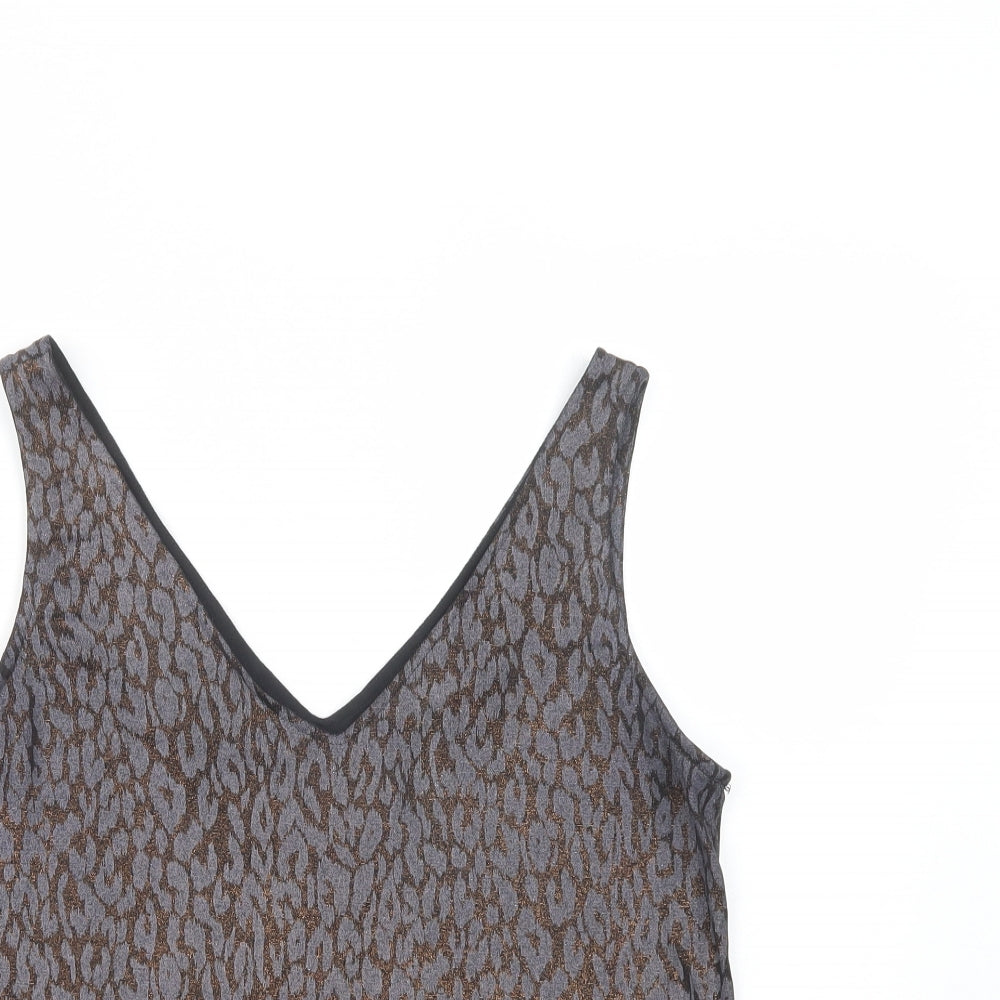 Womens UK Size 12 Wallis Grey Basic Tank