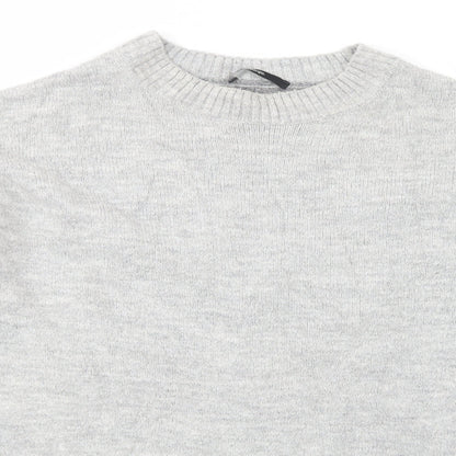 George Womens Grey Crew Neck  Acrylic Tunic Jumper Size 10