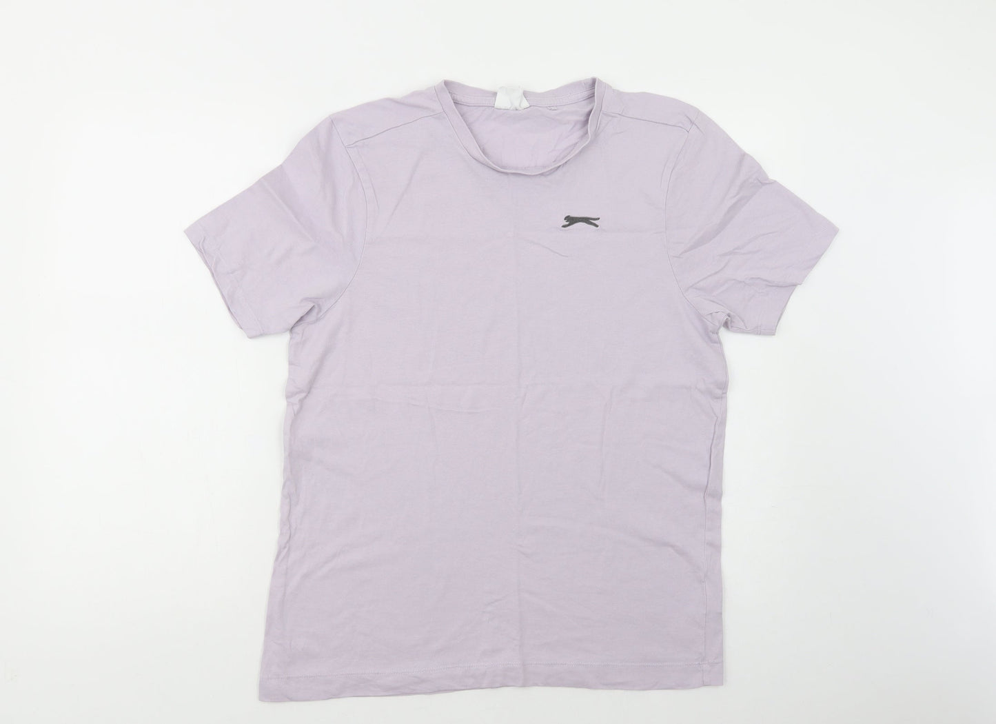 Slazenger Mens Purple  Cotton  T-Shirt Size S Crew Neck
