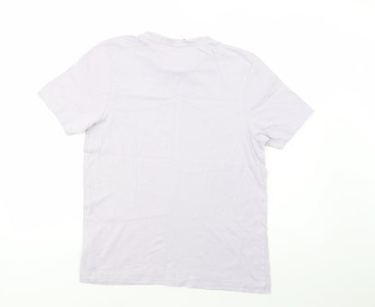 Slazenger Mens Purple  Cotton  T-Shirt Size S Crew Neck