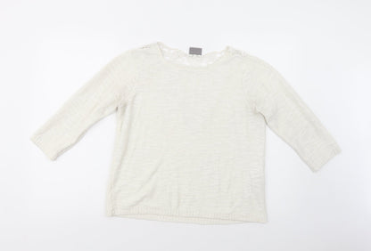 Womens UK Size L VERO MODA White Pullover Jumper
