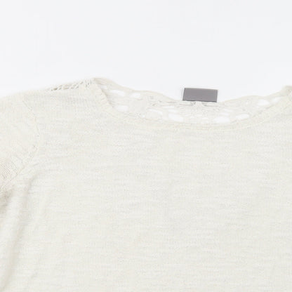 Womens UK Size L VERO MODA White Pullover Jumper