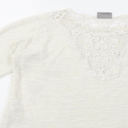 Womens UK Size L VERO MODA White Pullover Jumper