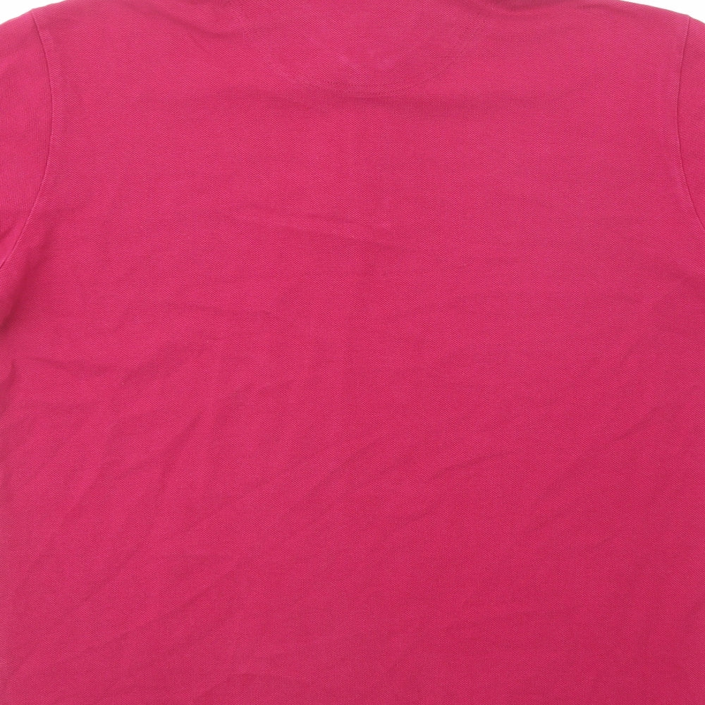 Mexx Mens Pink  Cotton  Polo Size S Collared Button