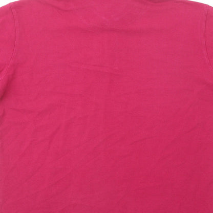 Mexx Mens Pink  Cotton  Polo Size S Collared Button